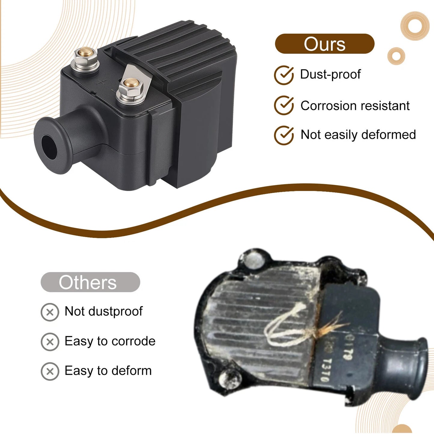 Ignition Coils for Mercury/Mariner 6-50HP (6/8/9.9/10/15/18/20/25/30/35/40/45)