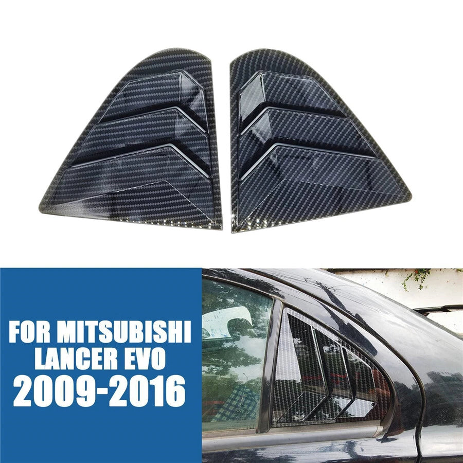 Carbon Fiber Side Window Covers for Mitsubishi Lancer EVO (2003-2006)