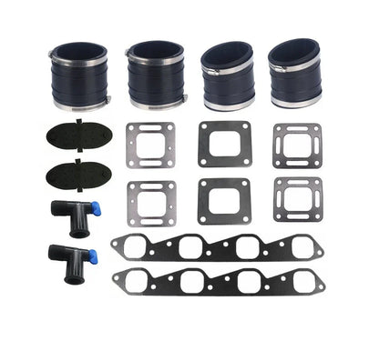 Exhaust Manifold Kit for MerCruiser 4" 330-370HP V8 GM 454/502 CID 1981-UP