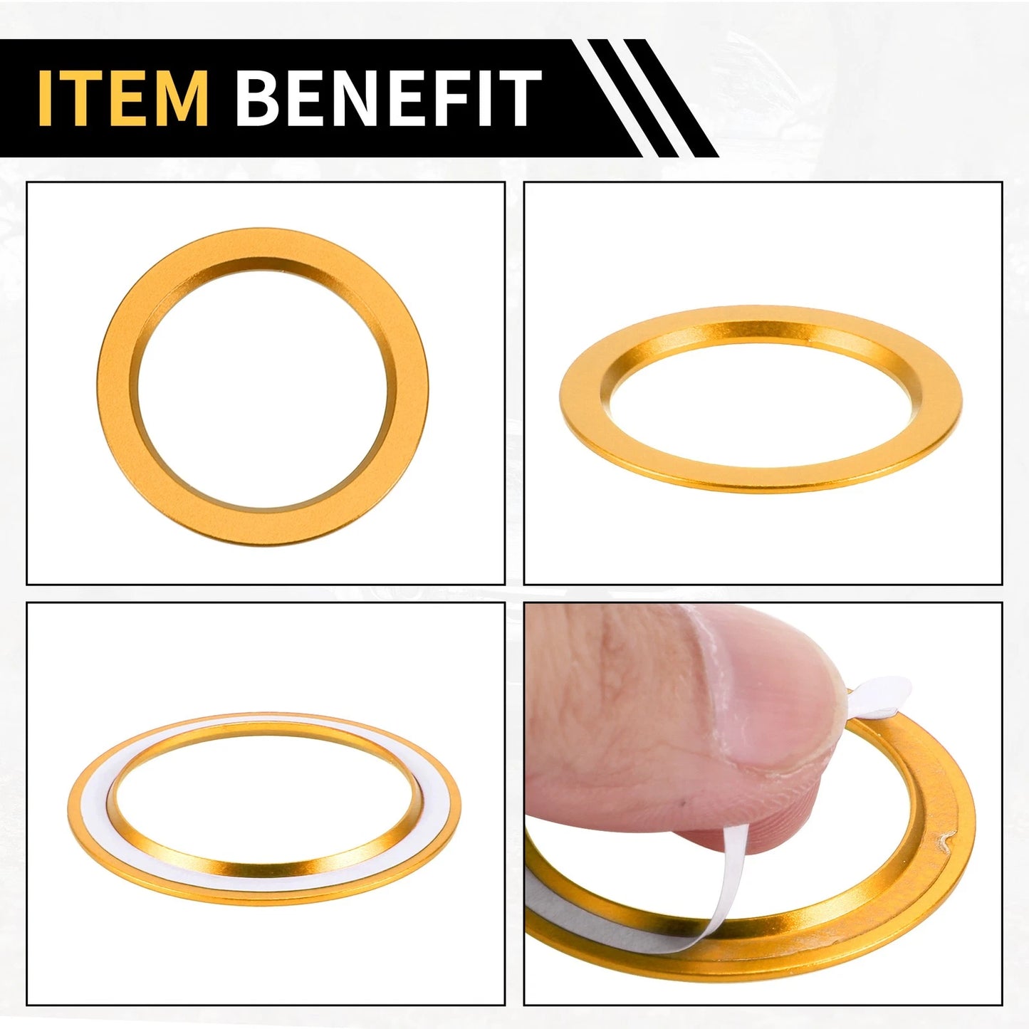 Engine Start Stop Button Cover Ring for Toyota Tacoma (2016-2023) Gold Tone
