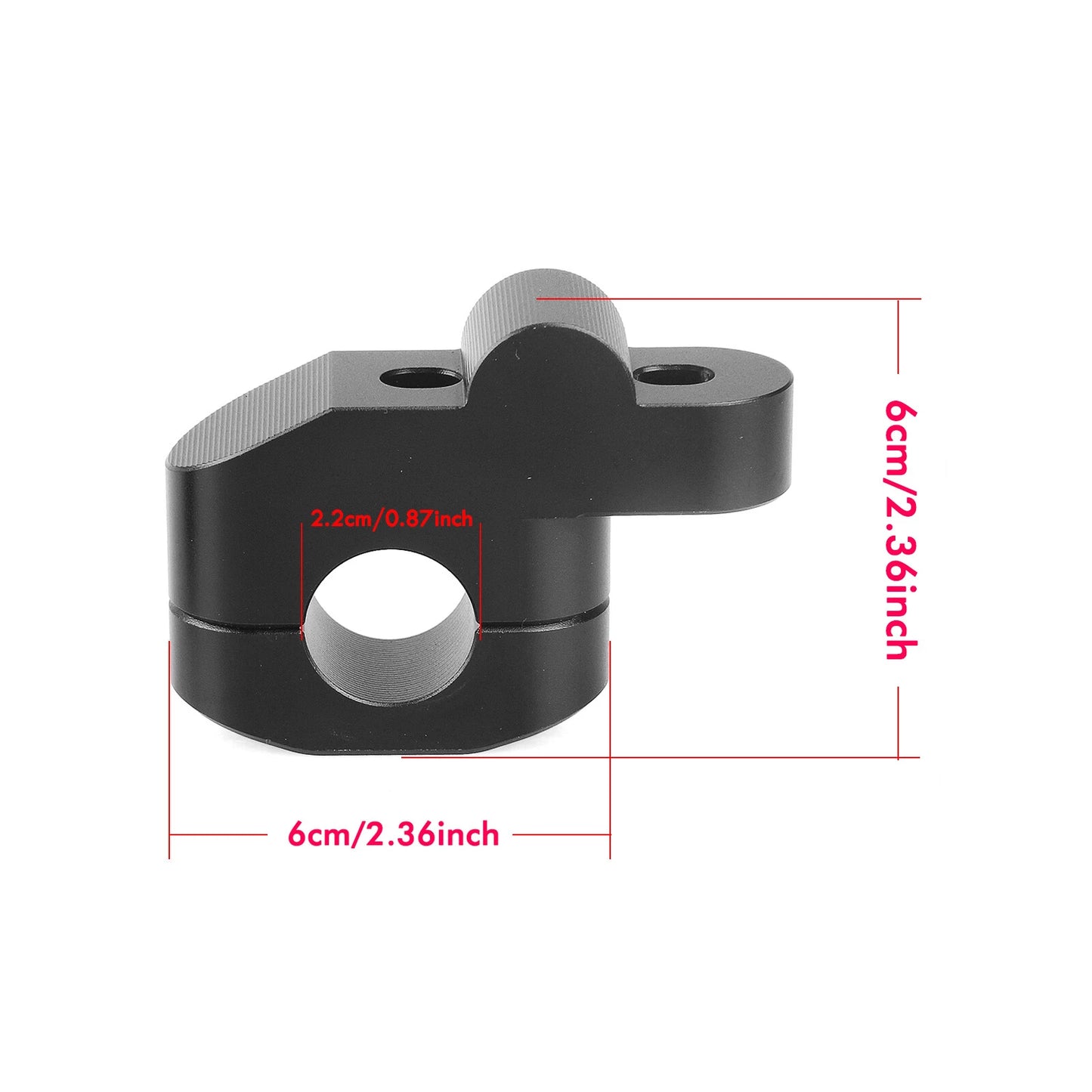 22mm Black Motorcycle Handlebar Riser Kit for Harley, Honda, Yamaha, Suzuki