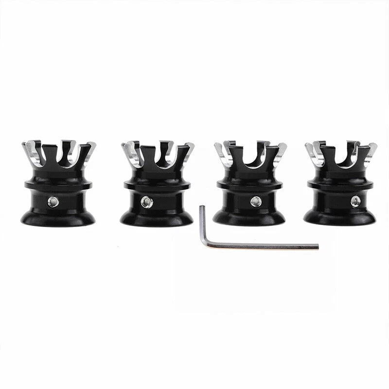 4 x Head Bolt Topper Crown Engine Cover Trim for Harley Road King, Glide