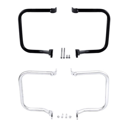Chrome/Black Saddlebag Guard Rail Crash Bar for Harley FLST FLSTC (2000-2017)