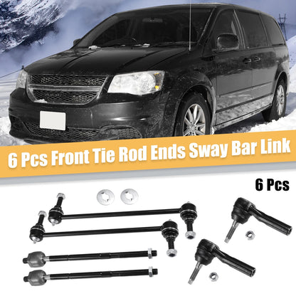 6pcs Front Tie Rod End Link Sway Bar for Chrysler Voyager (2001-2003)