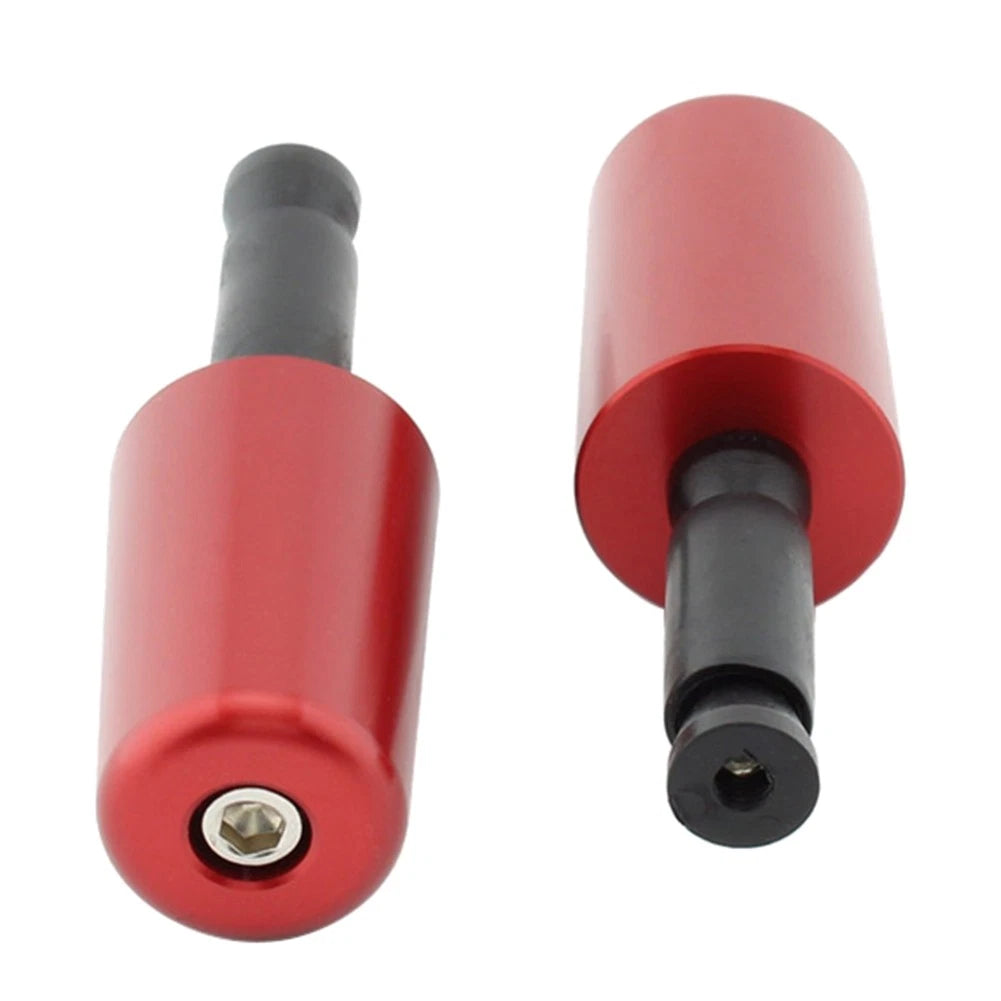 Universal Motorcycle 2in Handlebar Hand Grips & End Caps for Red (2023)