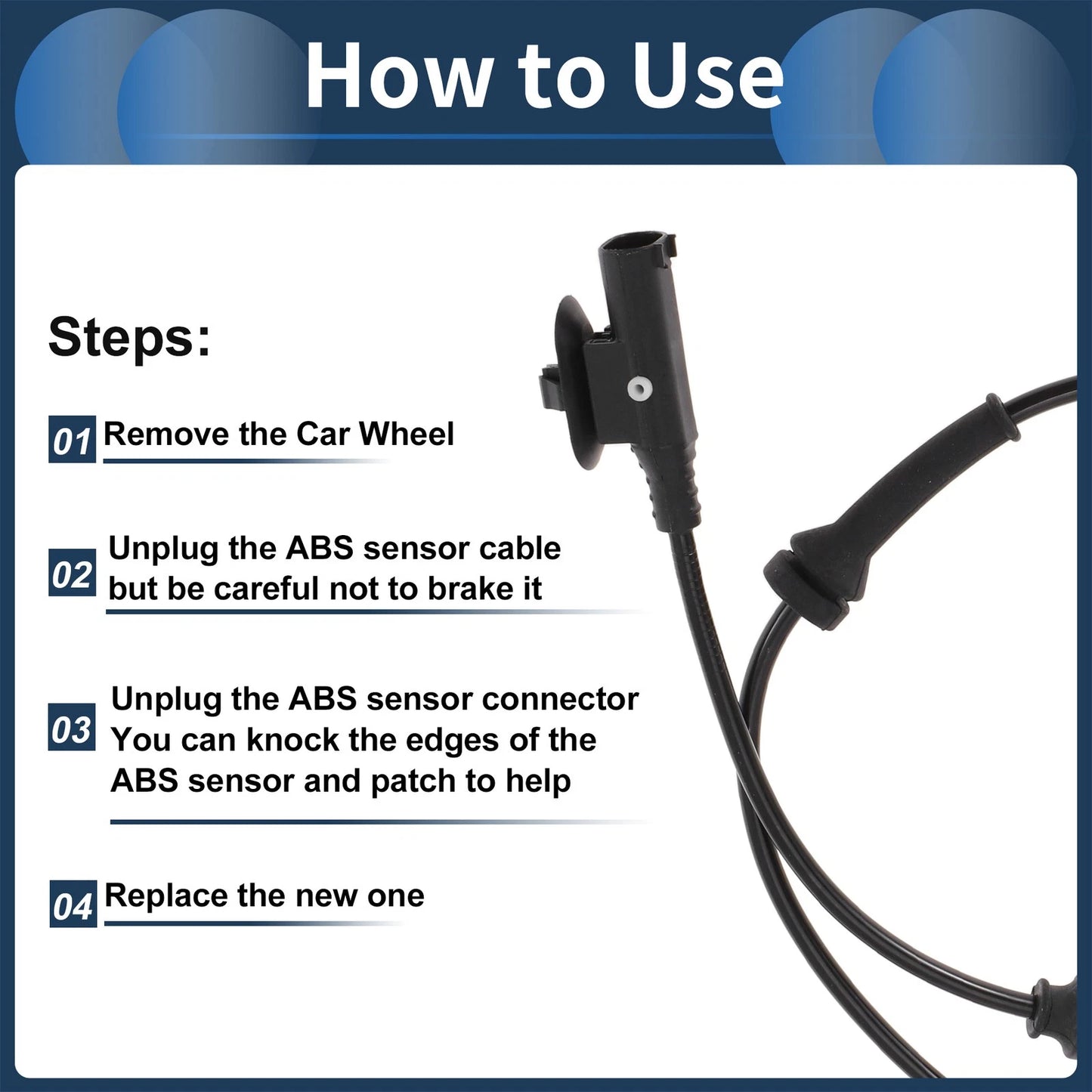ABS Wheel Speed Sensor for Chrysler 200 (2015 - 2017)
