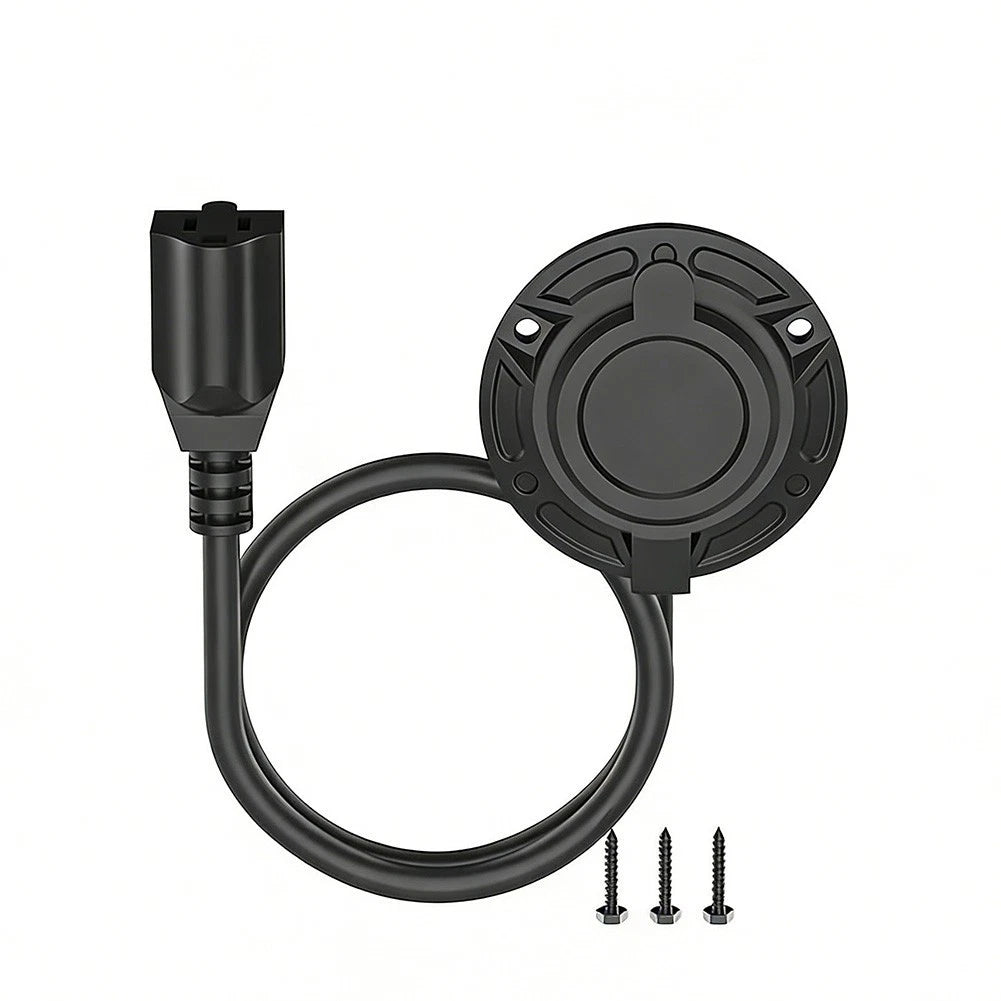 15A 125V Shore Power Receptor Rear Cover with 14AWG Wire for Outdoor RV