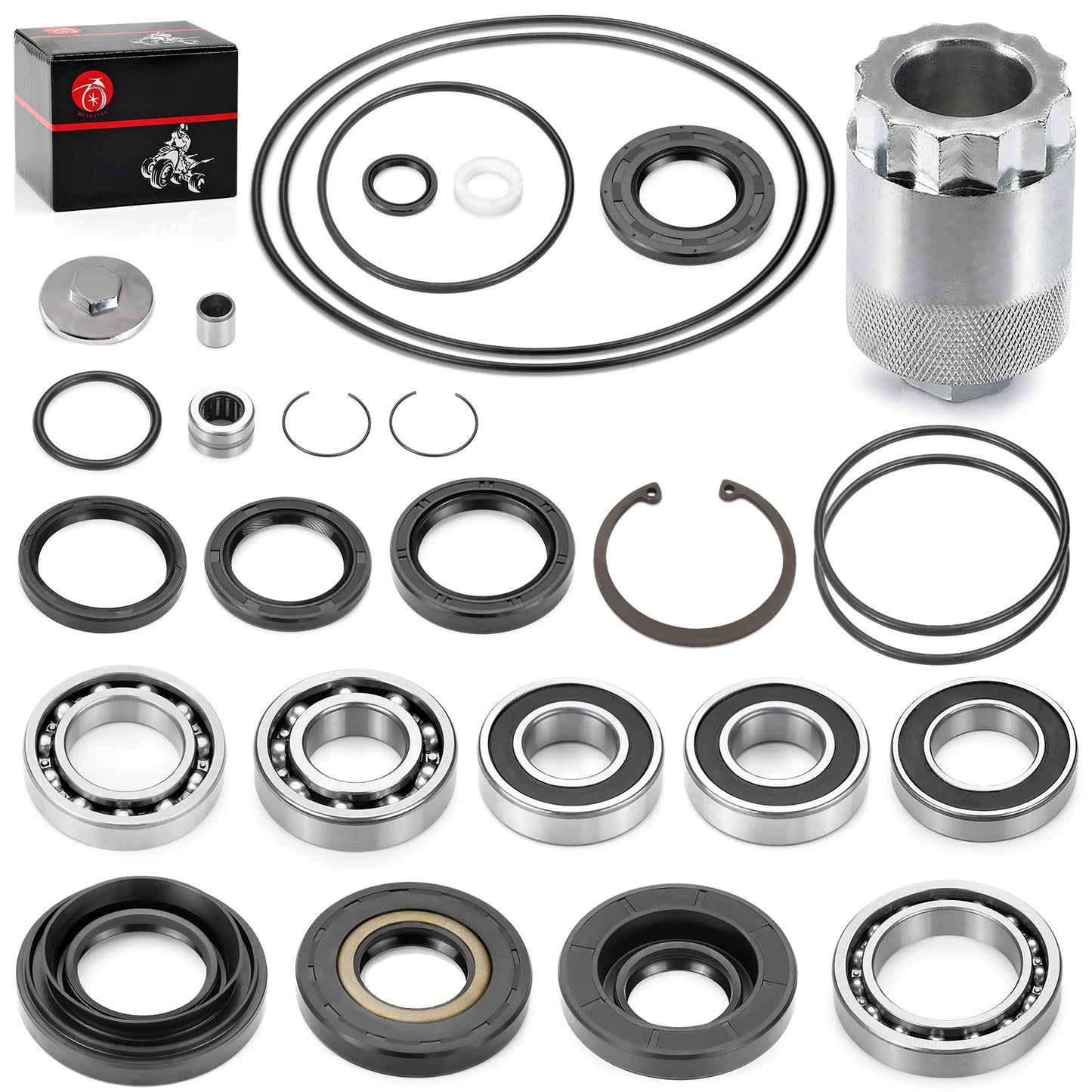 Rear Axle Bearing Seal Kit Nut Tool for Honda Rancher 350 (2000–2006)