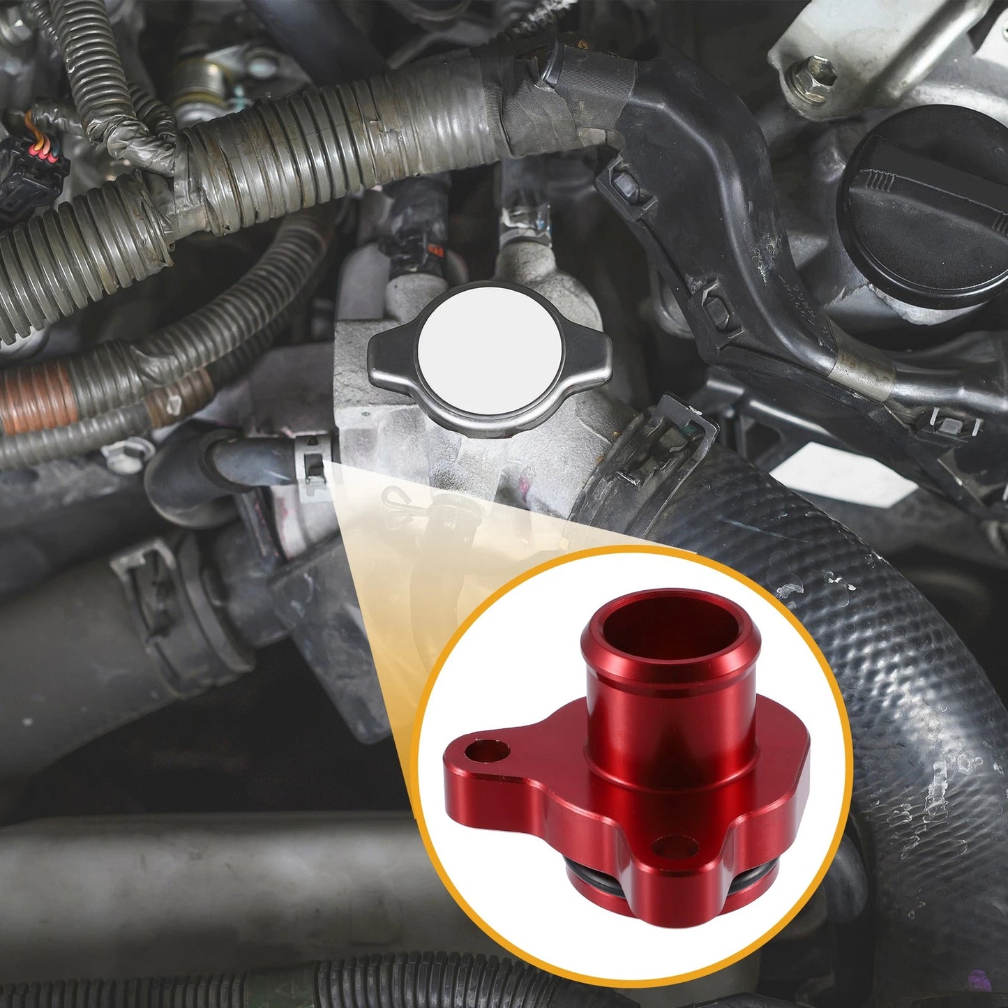 11537541992 Engine Coolant Hose Fitting Set with Clamp for BMW 330i (2001-2006)