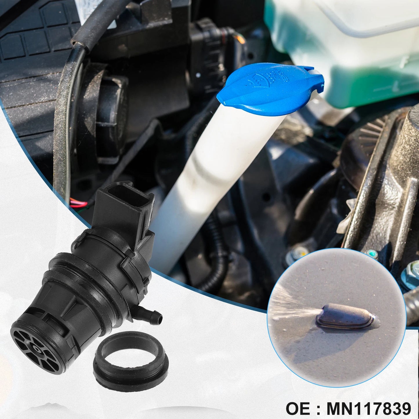 Windshield Washer Pump for Mitsubishi Montero Limited 3.8L V6 (2003-2006)
