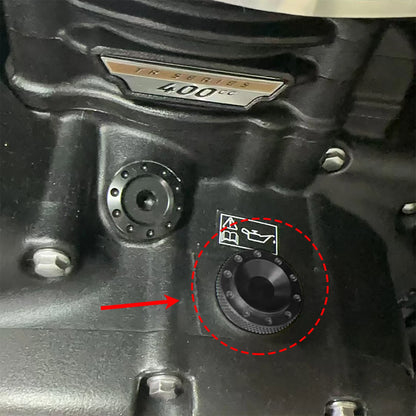 CNC Oil Filler Plug Black for Scrambler 400X / Speed 400 / T4 (2023-2025)