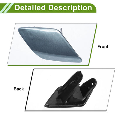Front Right Washer Nozzle Cover for BMW 428i 2014-2016 (2 x Gray Caps)