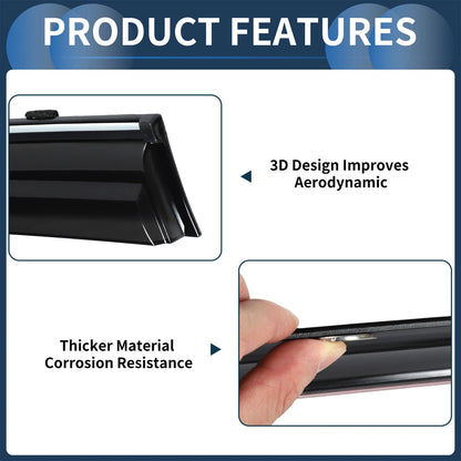 Window Deflectors for Jeep Compass 2007 Side Window Vent Visors Black 1 Set