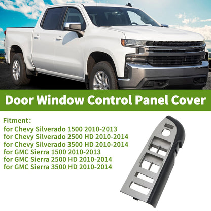 Front Left Window Switch Bezel Cover for Chevy Silverado 1500 (1999-2024)