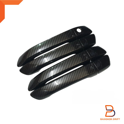 FIBER CARBON DOOR HANDLE COVERS for ISUZU D-MAX UTE SX, MU-X (2020-2023)