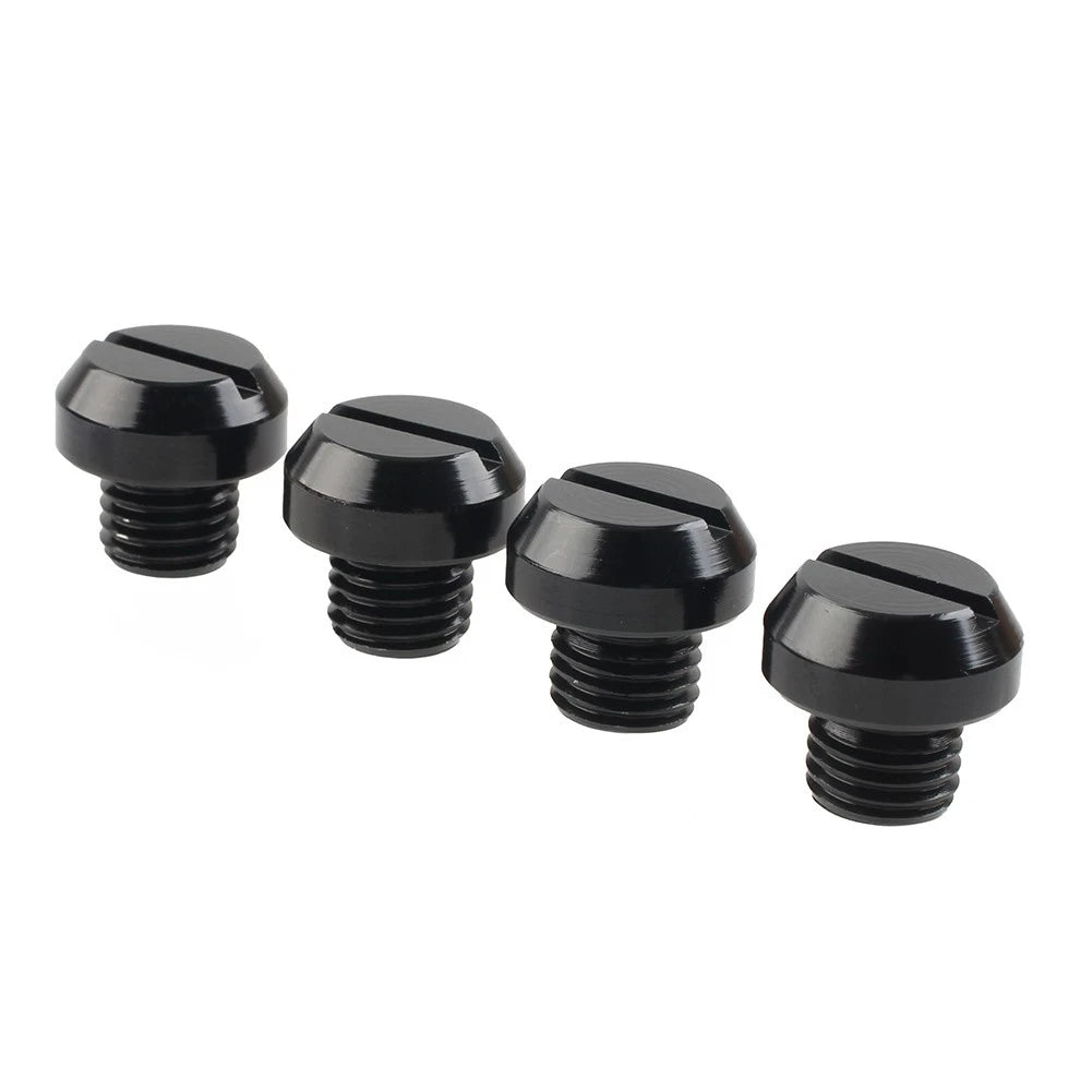 4 x Mirror Hole Blanking Plugs M10 Screws Caps Black for Universal Motorcycle