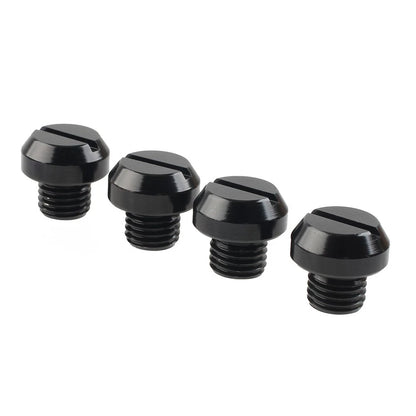 4 x Mirror Hole Blanking Plugs M10 Screws Caps Black for Universal Motorcycle