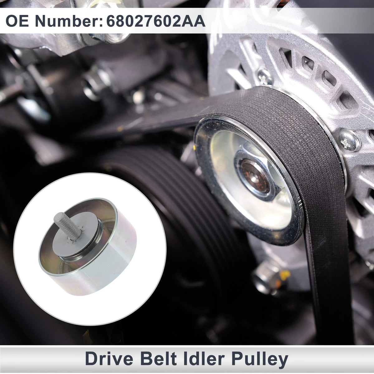 Drive Belt Idler Pulley for Jeep Wrangler (2007-2013) 1 x Pcs