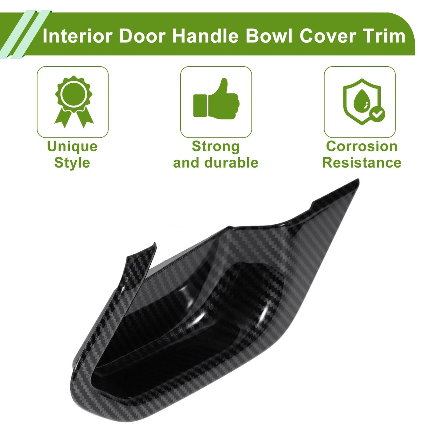 Interior Door Handle Bowl Cover Trim 4 x ABS for BMW 5 Series 530i (2024-2025)