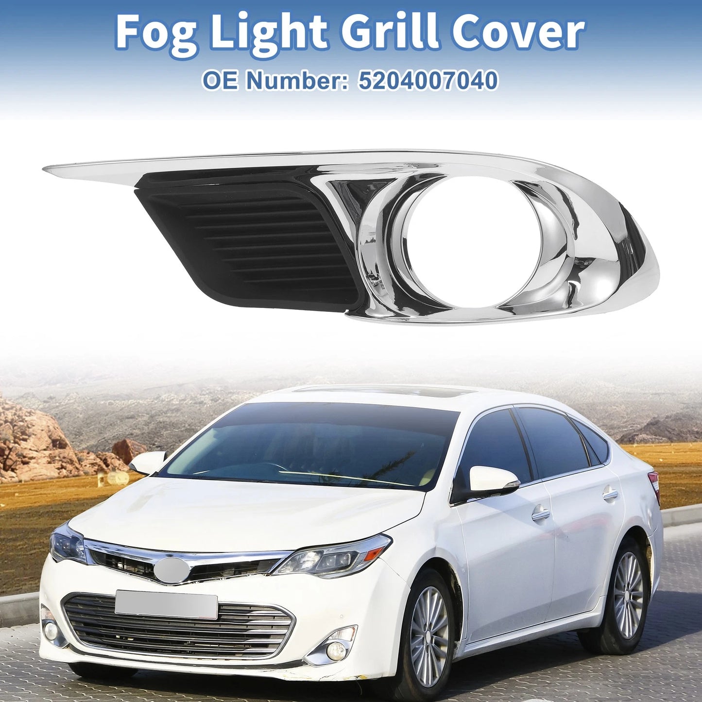 1 Pc Front Left Fog Light Grill for Toyota Avalon (2011–2012)