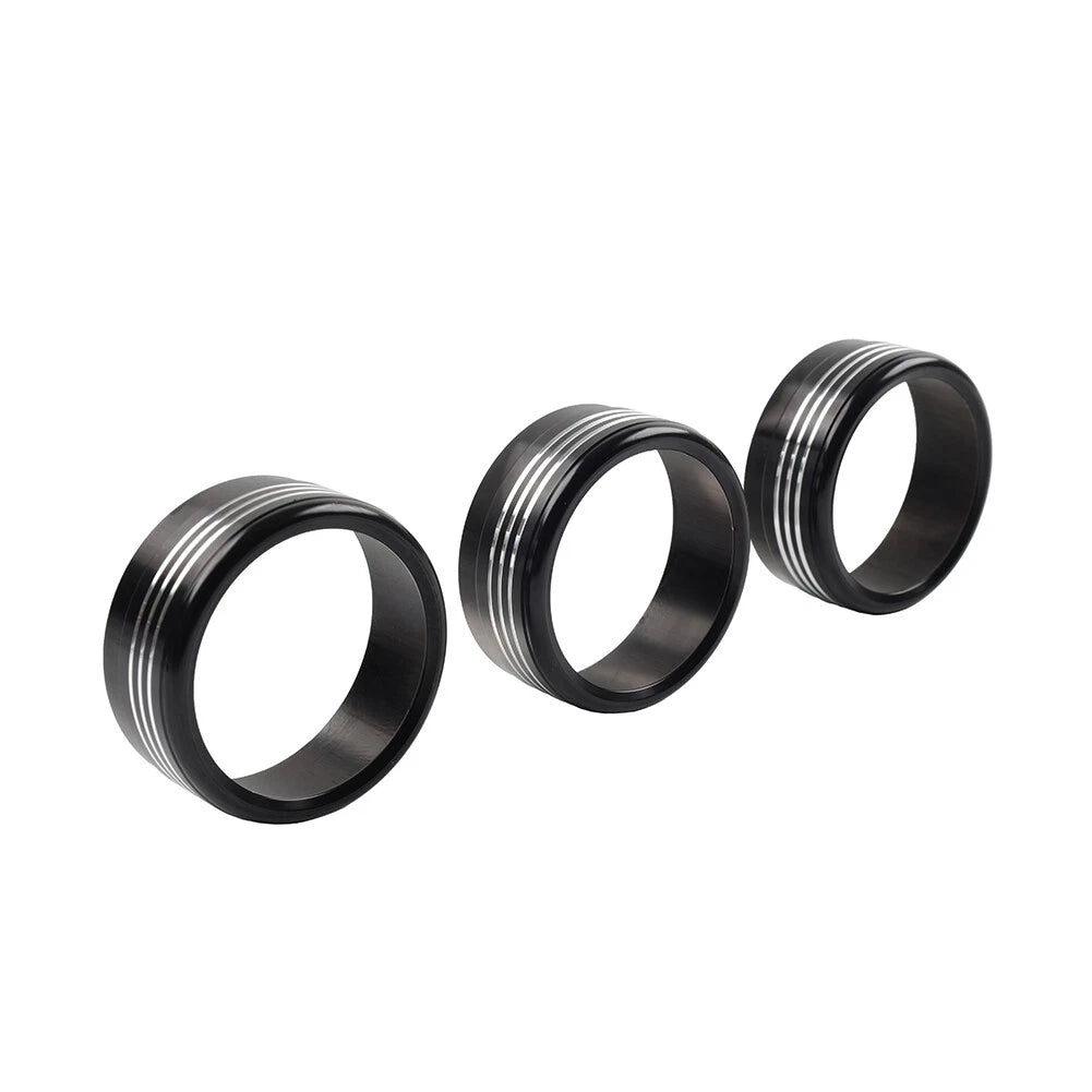 Black AC Climate Control Knob Ring Covers for Subaru Forester XV Crosstrek WRX (2014-2021)