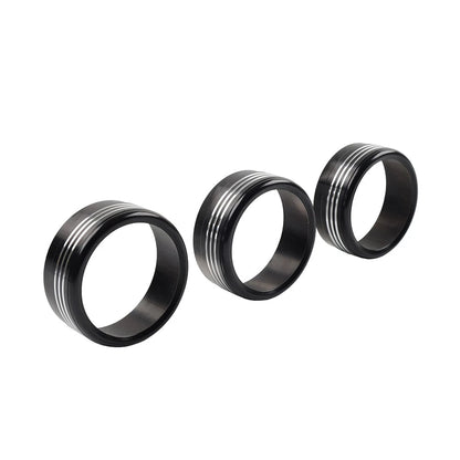 Black AC Climate Control Knob Ring Covers for Subaru Forester XV Crosstrek WRX (2014-2021)