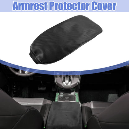 Center Console Armrest Cover for Toyota RAV4 Carbon Fiber Pattern Black Gray