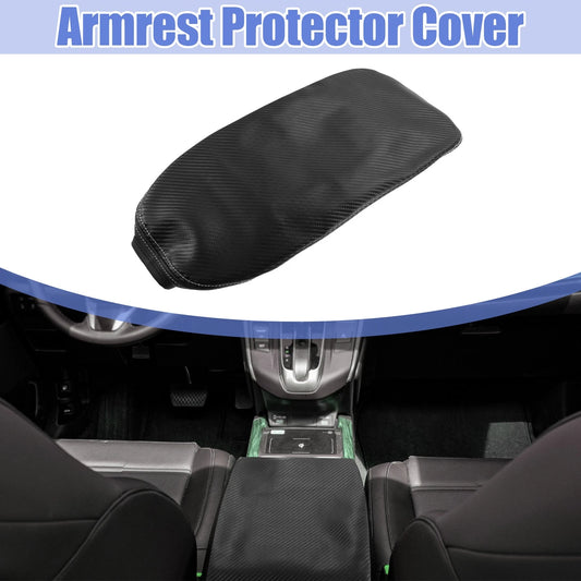 Center Console Armrest Cover for Toyota RAV4 Carbon Fiber Pattern Black Gray
