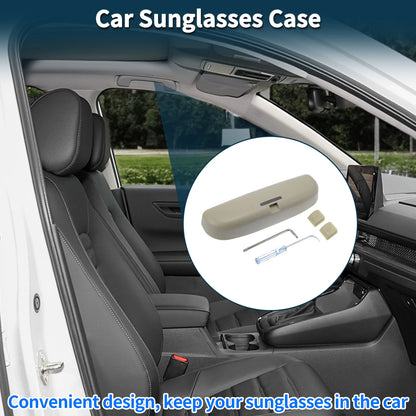 Sunglasses Case for Ford Everest Eyeglasses Holder Storage Box Beige (2015-2021)