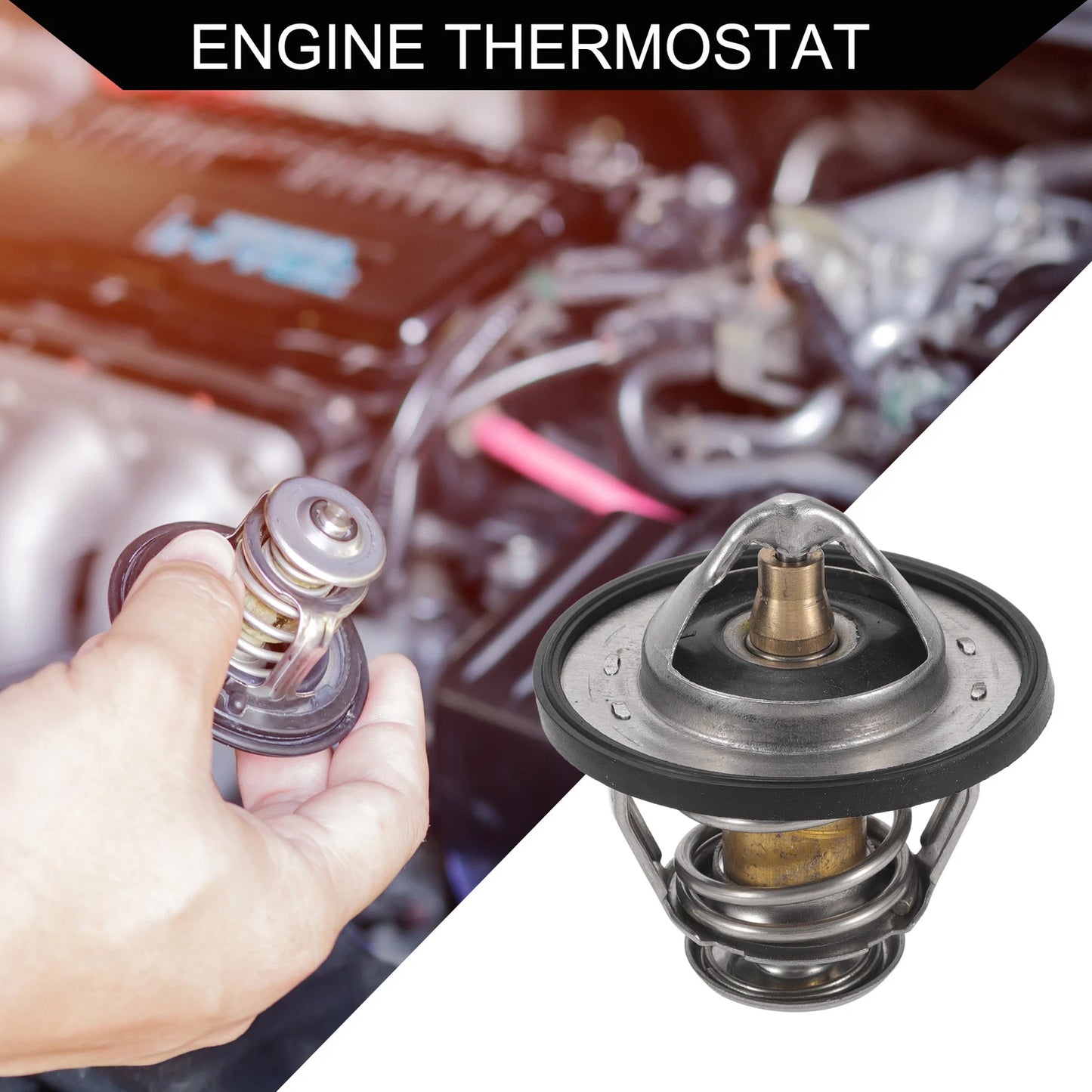 Engine Coolant Thermostat for Isuzu D-Max 2007-2012 Silver Tone