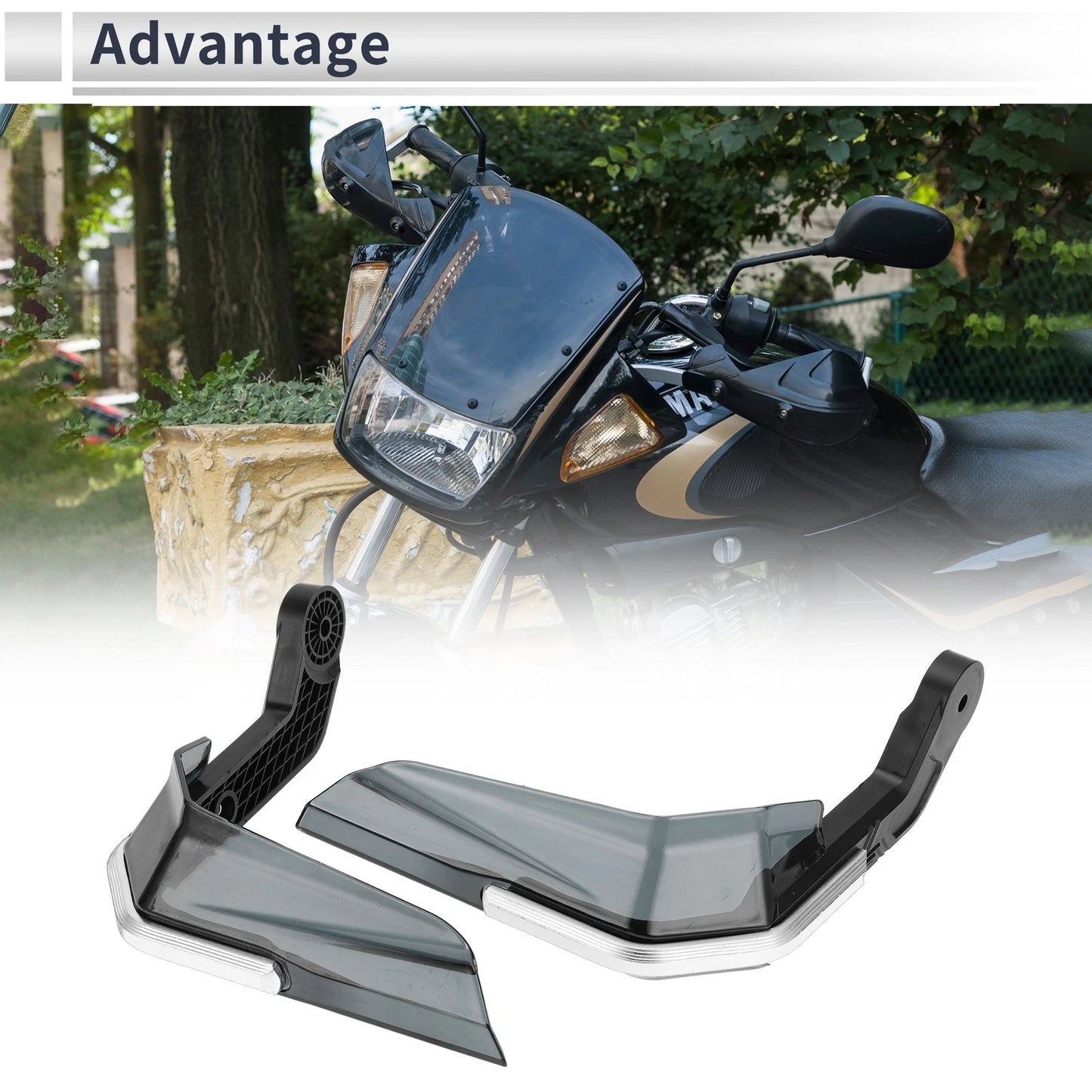 Hand Guard for Motorcycles Knuckle Guard Protector Black Aluminum Alloy ABS