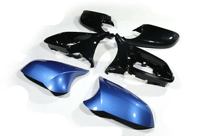 Side Mirror Cover Caps for BMW F20 F22 F30 X1 (2012-2020) Blue Luxury