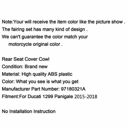 Rear Pillion Cover for 2015-2019 Ducati 1299 Panigale (2015-2019)