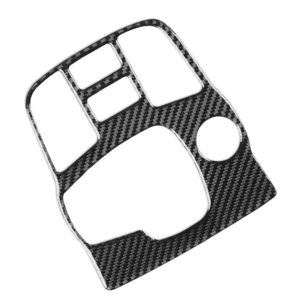 Black Carbon Fiber Gear Shift Panel Cover Trim for Jaguar F-Type (2013-2024)