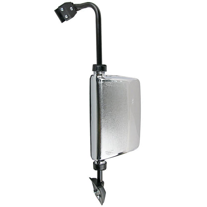 Front Left Chrome Manual Door Mirror for Mitsubishi Pajero (1982-1991)
