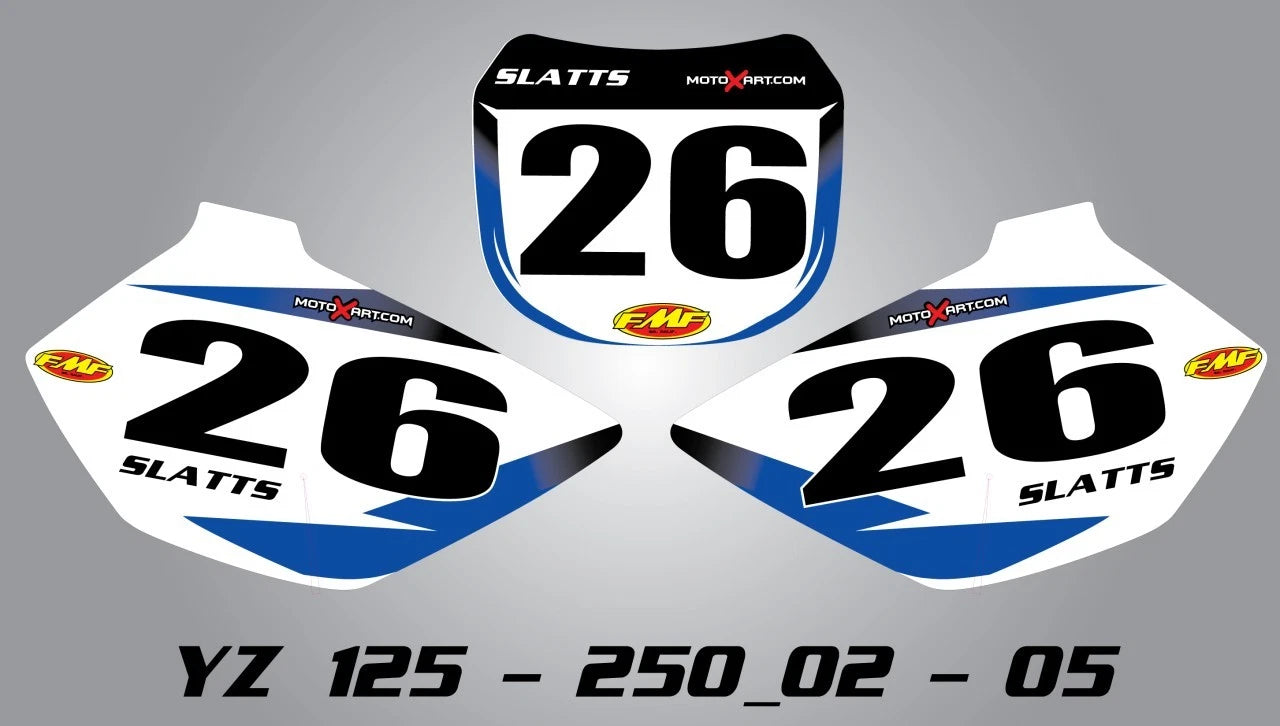 Custom Number Graphics for Yamaha YZ 125 250 (2002-2005)
