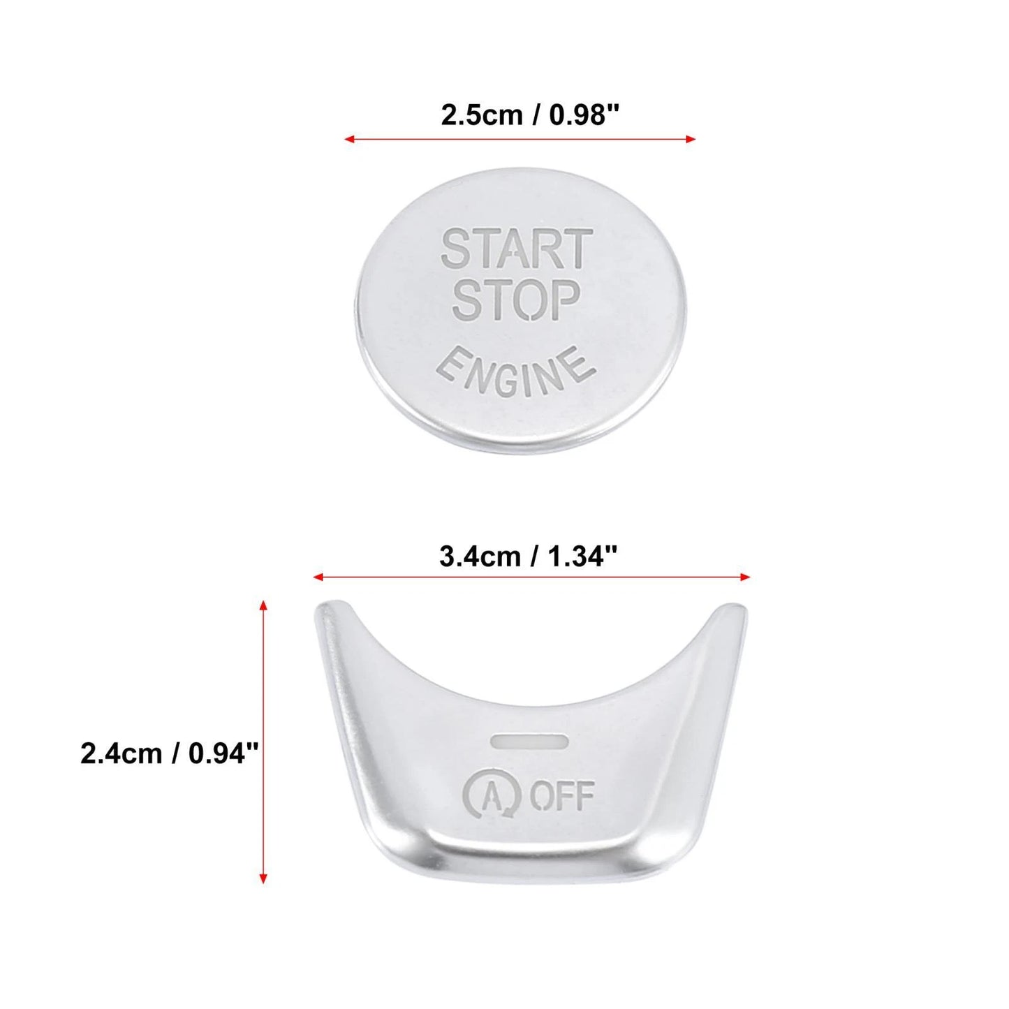 Off & Engine Start Stop Switch Button Cover Set for BMW 5 Series 7 Series