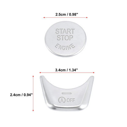 Off & Engine Start Stop Switch Button Cover Set for BMW 5 Series 7 Series
