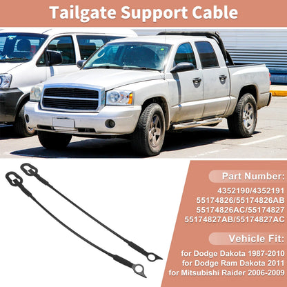 Tailgate Support Cables for Dodge Dakota / Mitsubishi Raider