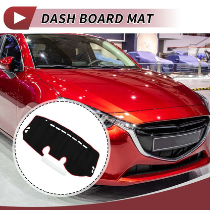 Dashboard Cover Mat for Mazda 2 Demio (2007-2014) Sun Protector Black Red