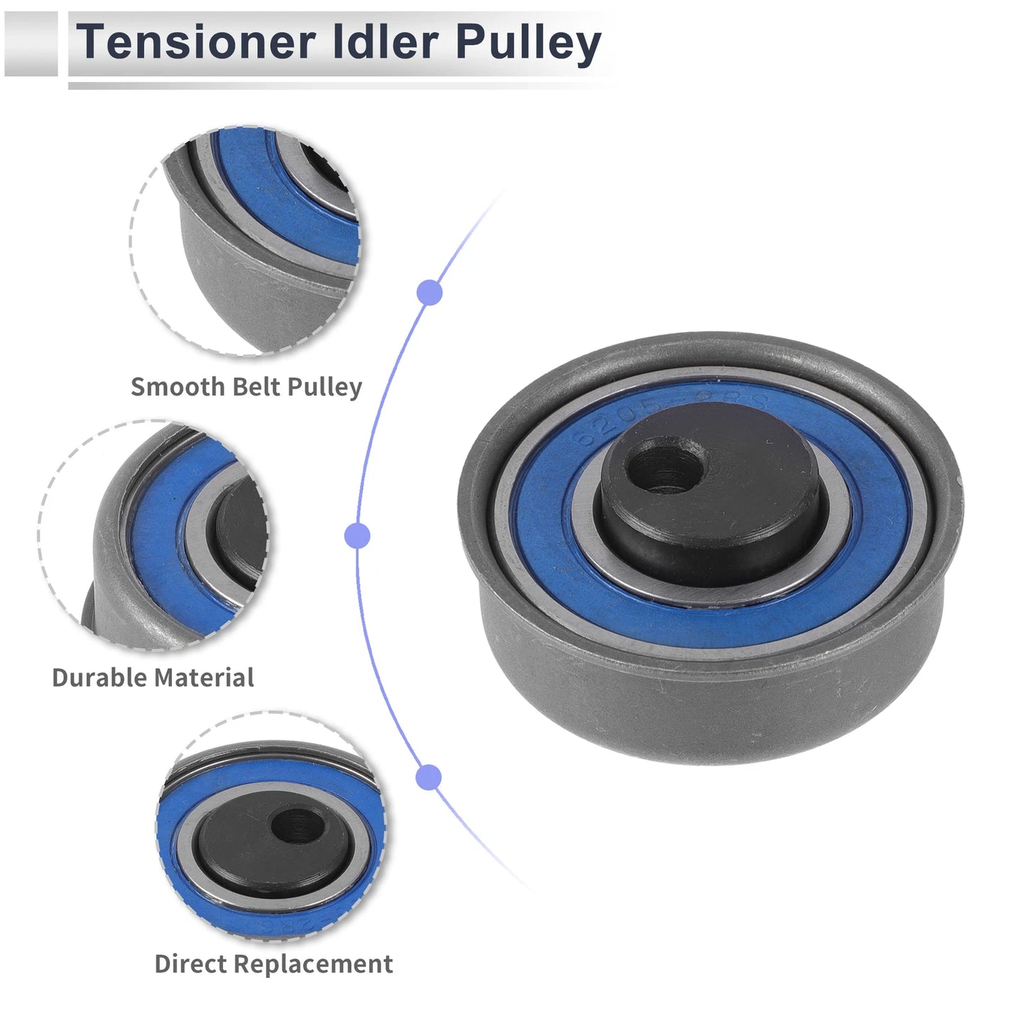 Drive Belt Idler Pulley for Hyundai Santa Fe (2001-2004) 1 Pc