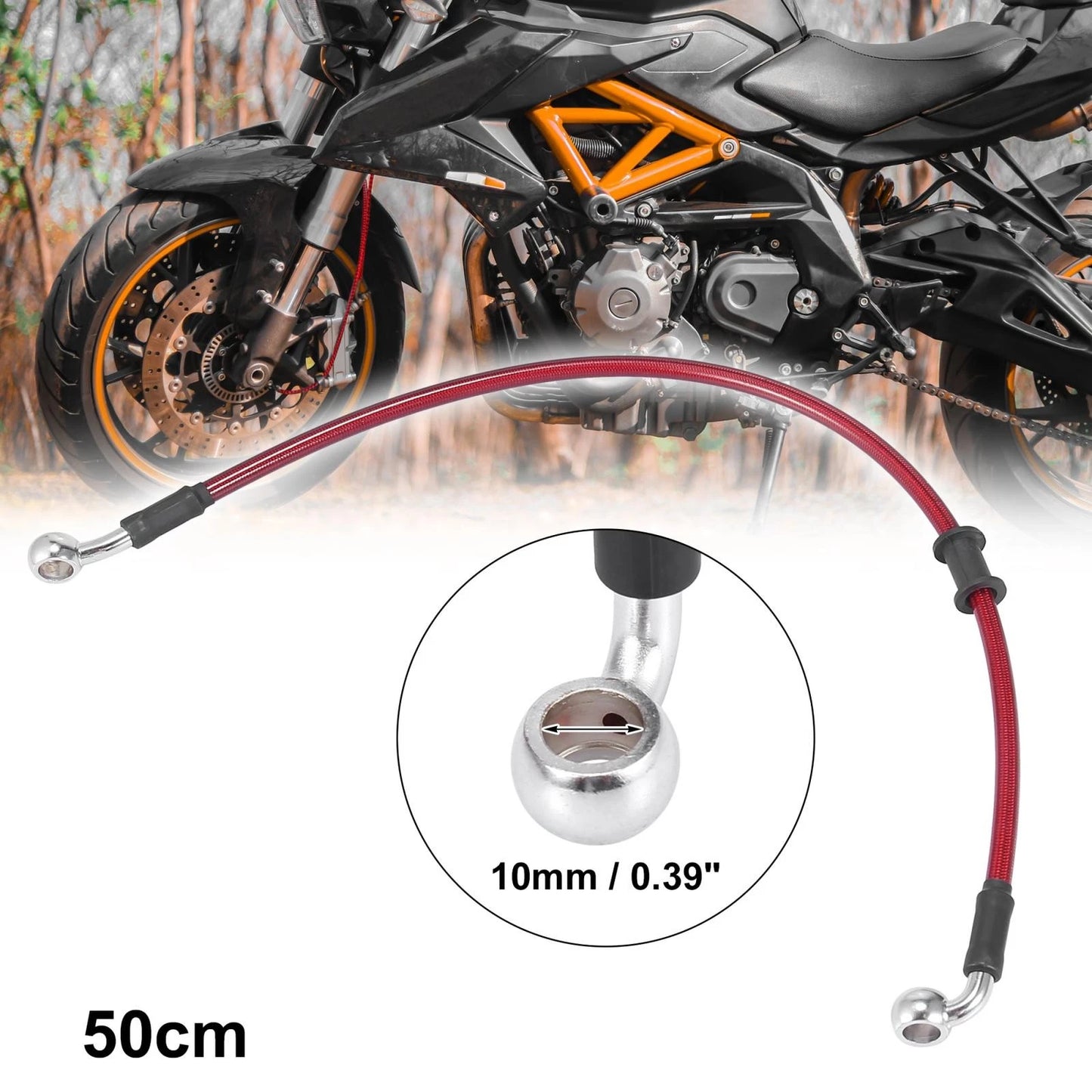 Universal 50cm Motorcycle Brake Clutch Oil Hose Line Pipe for Motorcycle