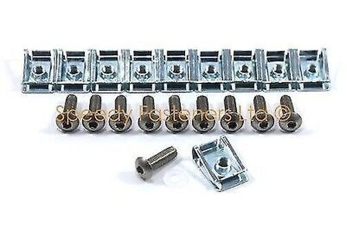 10x Karosserie Verkleidung Kunststoff m5 Helm Clips & Edelstahl Schrauben