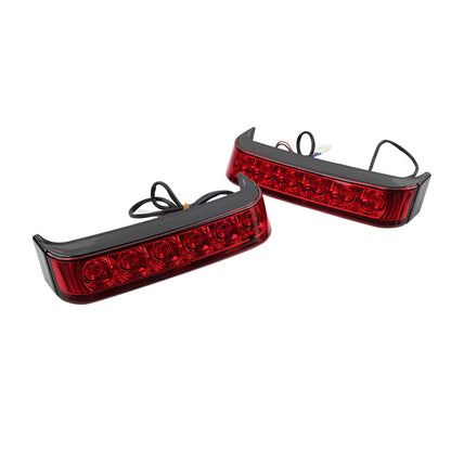 Black Saddlebag Run Brake Tail Light for Harley Touring Street Glide (2014-2023)