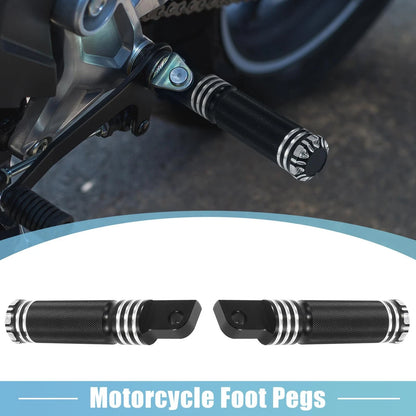 Pair 9mm Aluminum Aolly Motorcycle Rearsets Rear Set Footrest Footpeg Black