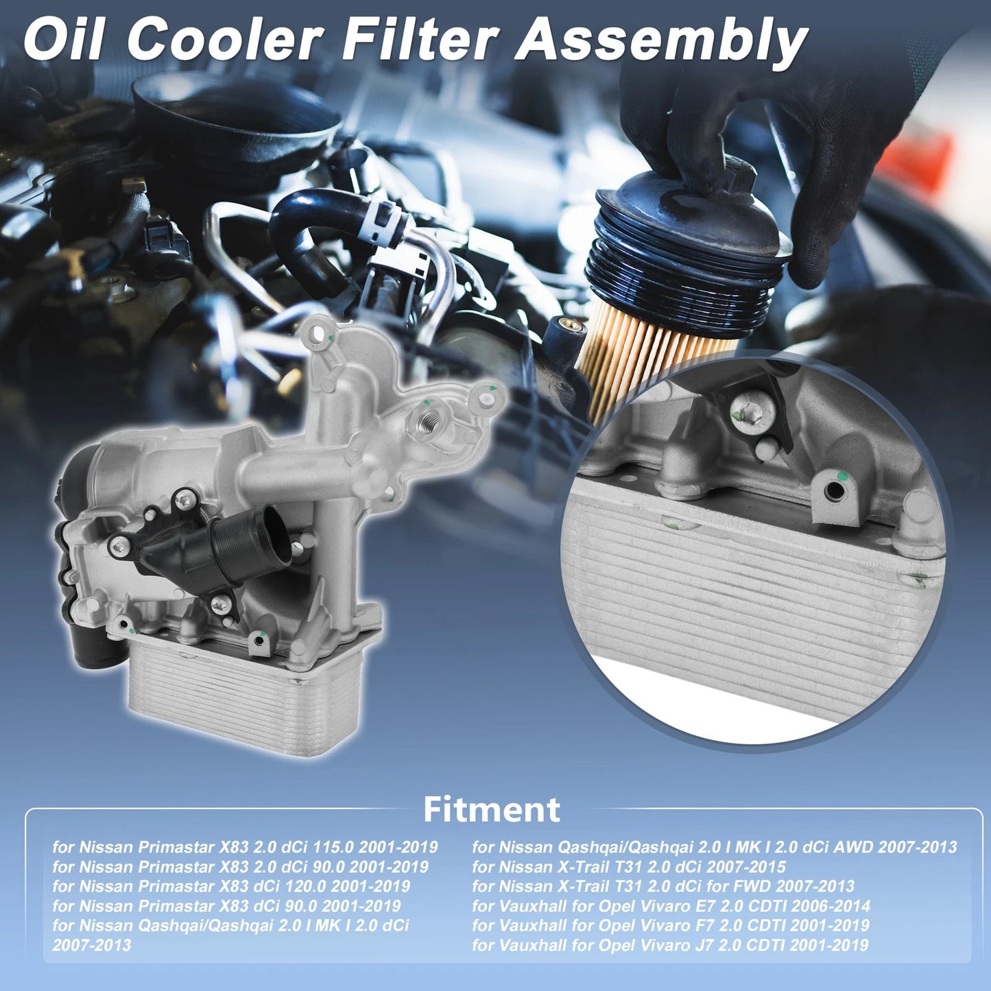 Engine Oil Filter Housing for Nissan Primastar X83 (2001-2019)