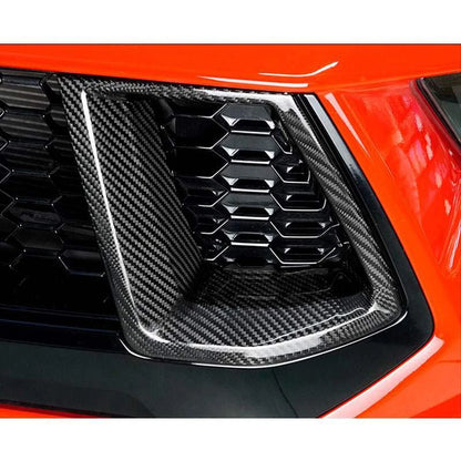 Carbon Fiber Front Grille Side Air Vent Frame Trim  for Ford Mustang 2024