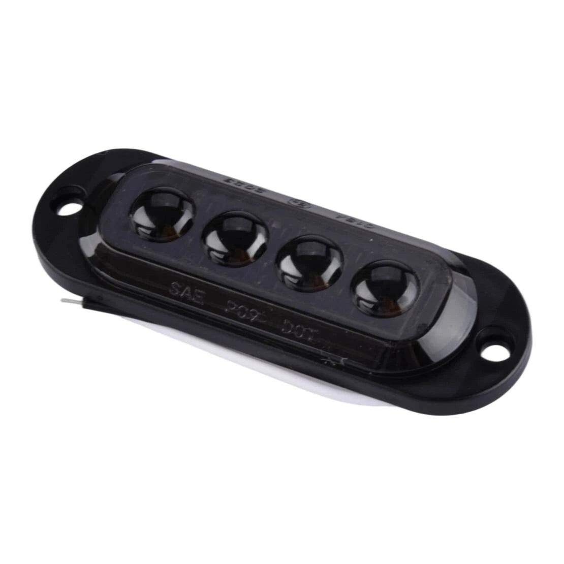 Smoked Black Lens Red LED Side Marker Lights for Car (12V-24V)