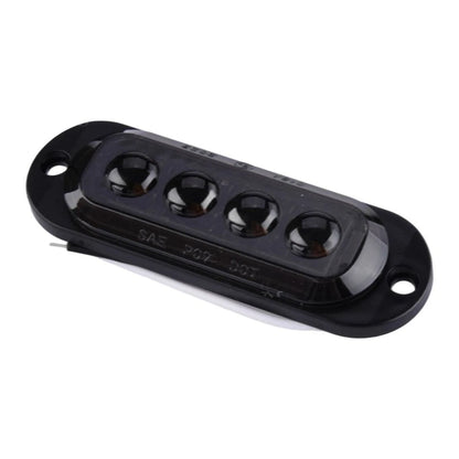 Smoked Black Lens Red LED Side Marker Lights for Car (12V-24V)