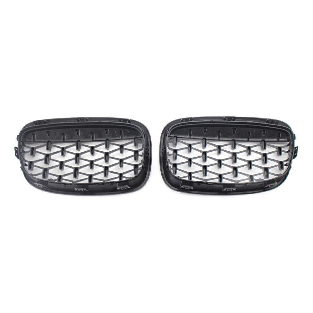 Diamond Meteor Front Kidney Grille Gloss Black for BMW 1 Series (2011-2014)